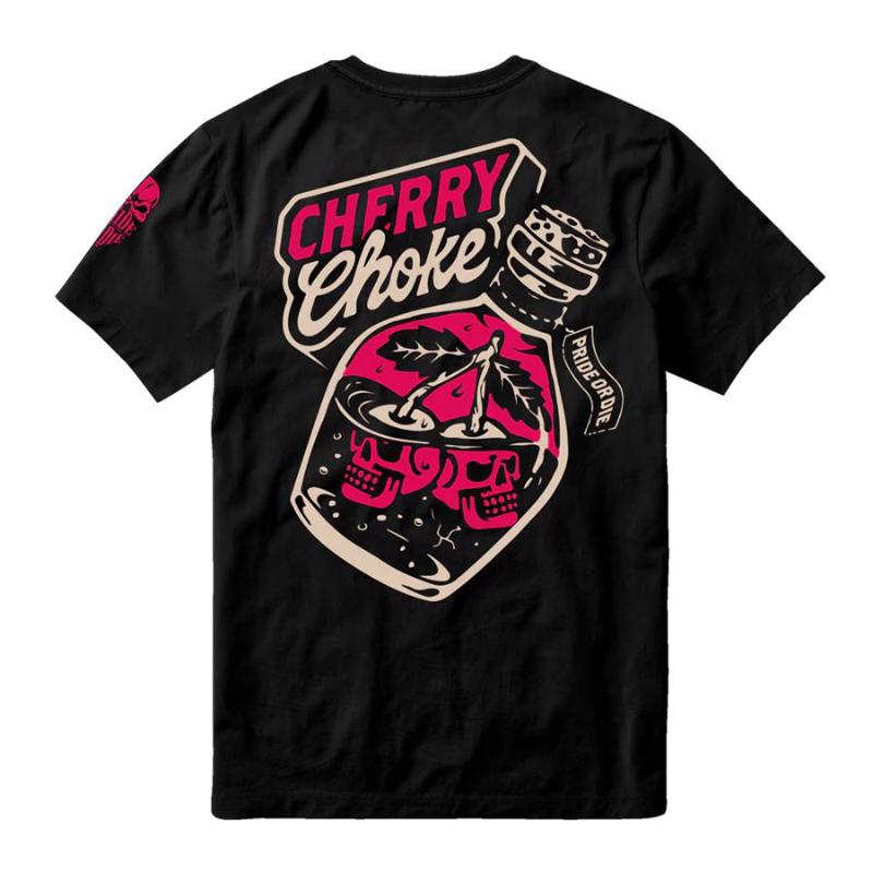 PRiDEorDiE cherry choke T-Shirt -black